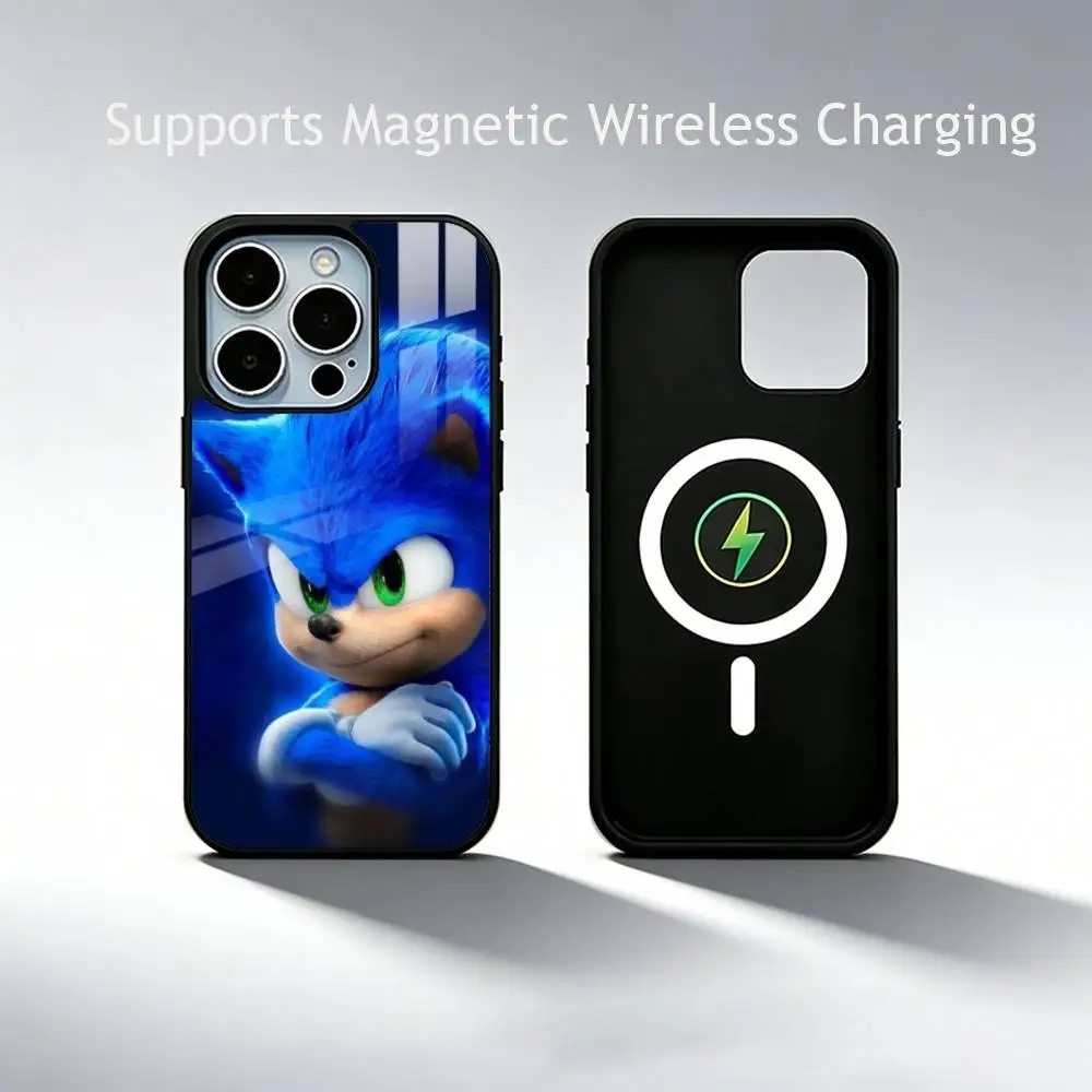 Чехол для телефона Sonic The Hedgehog для iPhone 17, 16, 15, 14, 13, 12, 11 Plus, Pro с поддержкой магнитной беспроводной зарядки (art.: 3920dc7989009) - 3920dc7989009