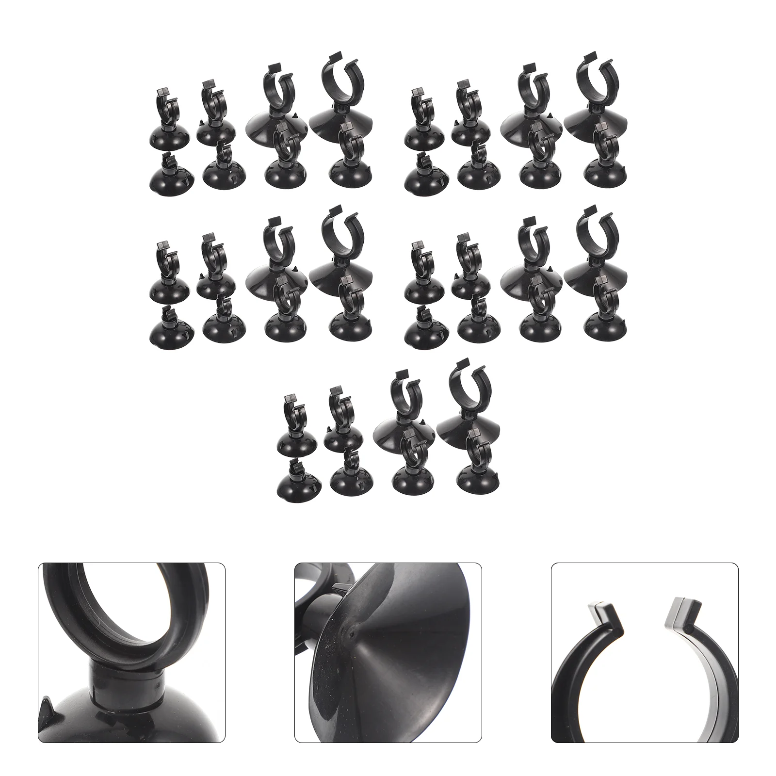 

40 Pcs Fish Tank Suction Cup Buckle Clear Hose Aquarium Airline Tube Holder Abs Silicone Clamp Supplies