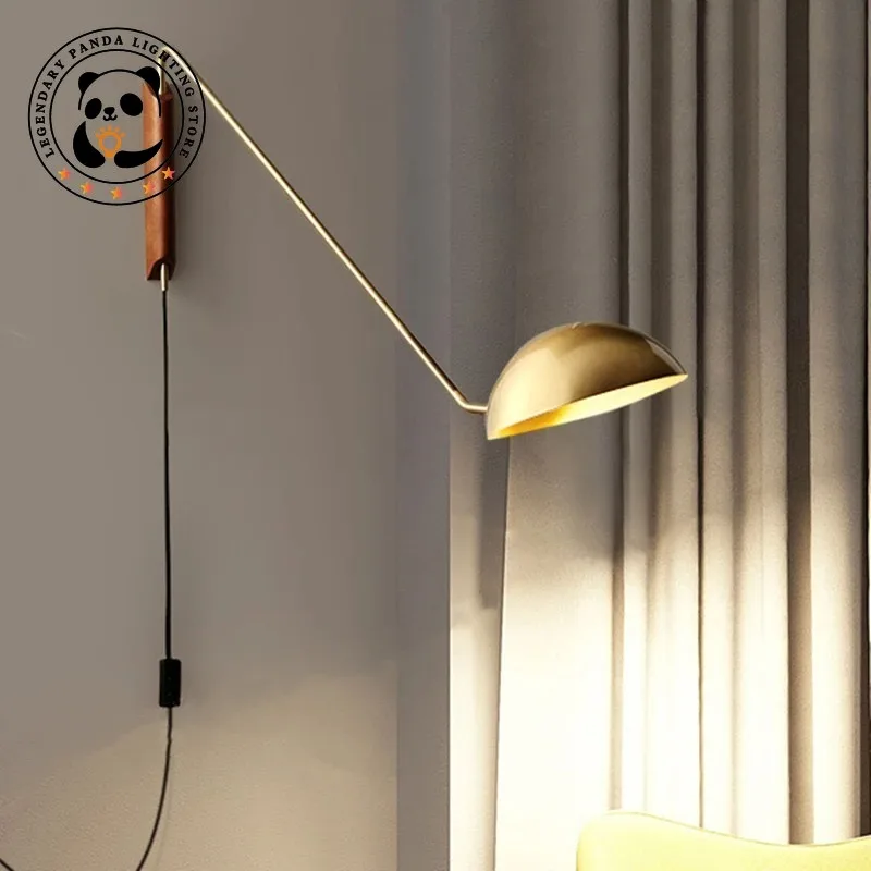 Металлическая лампа в стиле постмодерн итальянский дизайнерский прикроватный