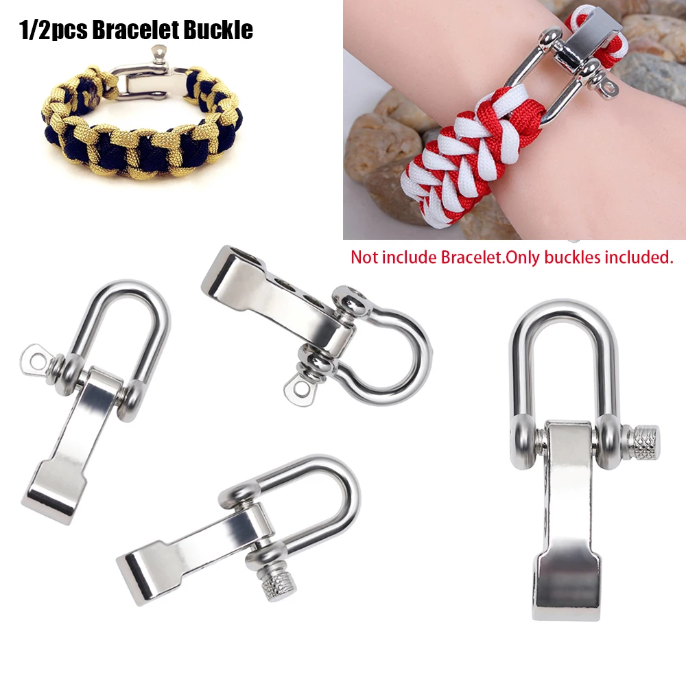 

Steel Paracord Bracelets accessories Survival Rope Paracords U-Shaped Shackle Buckle O-Shaped Bracelet Buckles