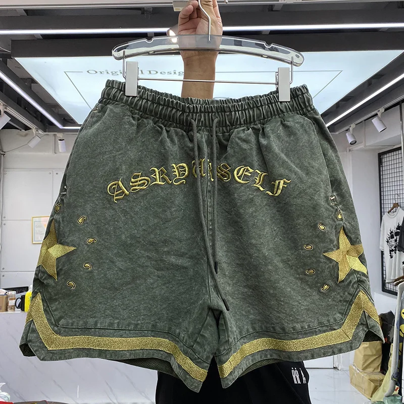 

Luxury Brand high quality ASK Vintage Cashew Flower Men Women ASKYURSELF Shorts Breeches