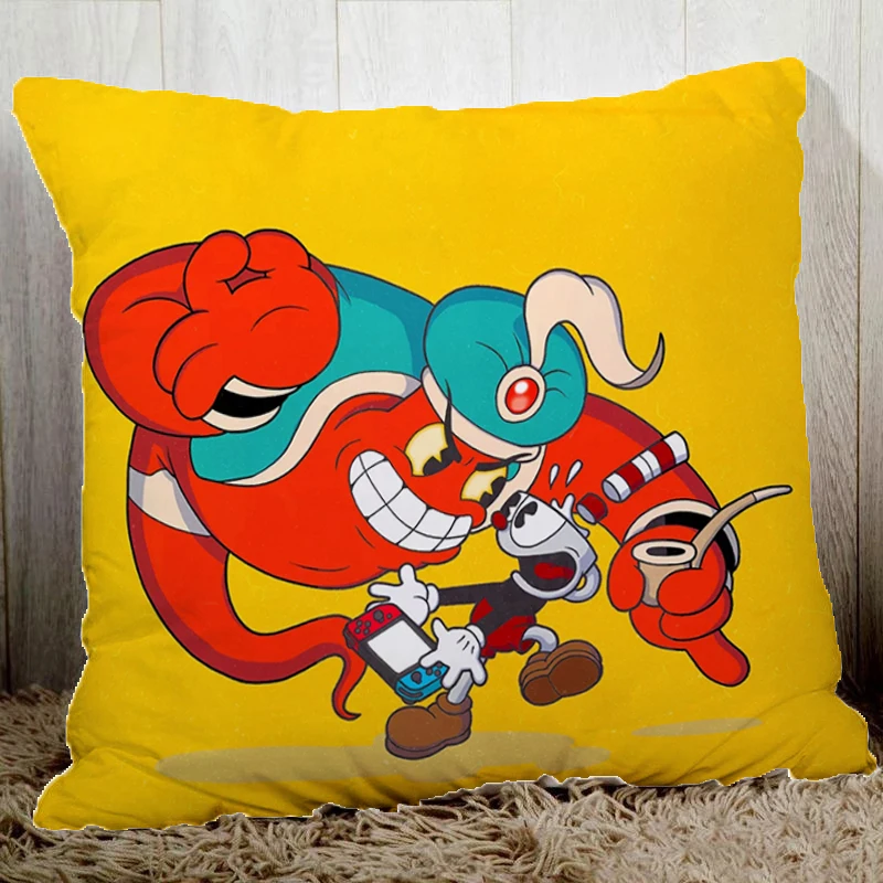 

Luxury Pillow Cover Cuphead APK 45x45 Cushions Covers for Bed Pillows Decor Home Car Sofa Pillowcase Short Plush Cushion 45*45