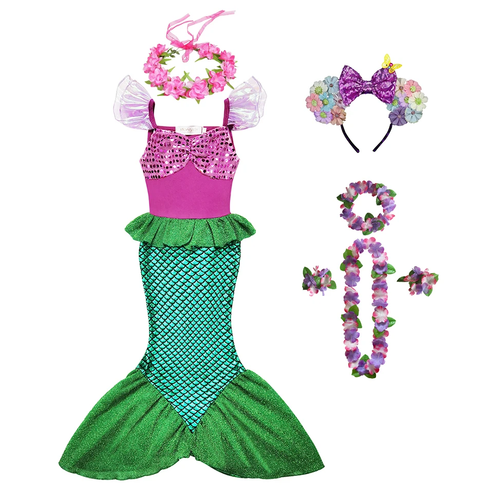 Детский костюм для косплея Русалка Ариэль 2022 |