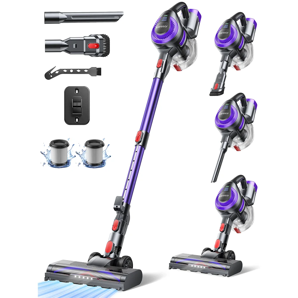 Фото Laresar V10 Lite 38000Pa беспроводной пылесос ручной сильная кнопка всасывания умный бытовой прибор для ковров волосы 45 минут №1