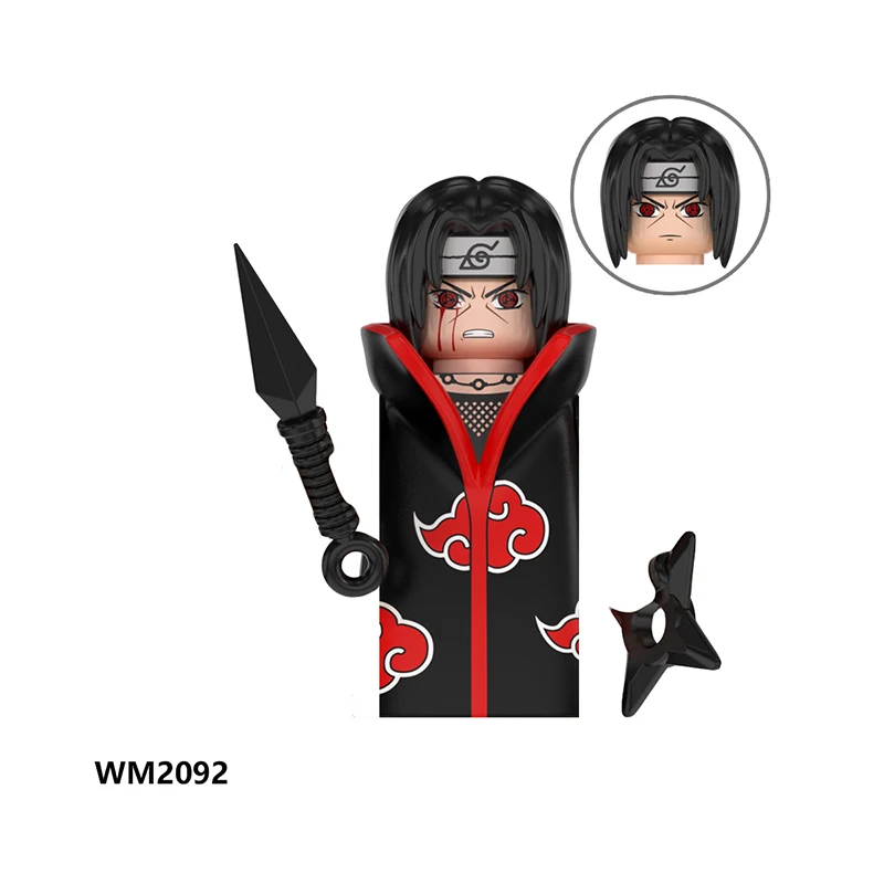 WM6105 WM6106 WM6107 WM6108 WM6109 Naruto blocks anime bricks Sasuke Kakashi mini action toy figures Assemble toys kids gifts