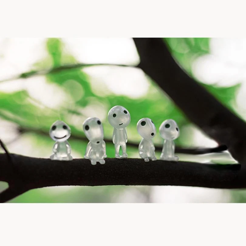 

10pcs Princess Mononoke Mini Luminous Tree Elves Hayao Miyazaki Micro Landscape Cute Resin Decoration Cartoon Toy Birthday Gifts