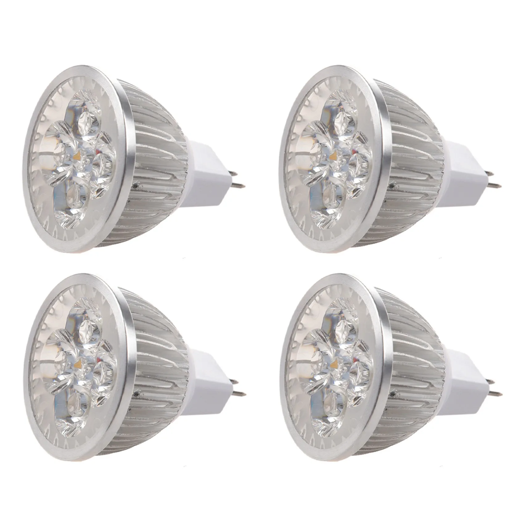 

4X 4 x 1W GU5.3 MR16 12V Warm White LED Light Lamp Bulb Spotlight