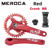 meroca mountain bike parts crankset 104bcd positive and negative crankset oval chain sprocket 32343638t bicycle crank