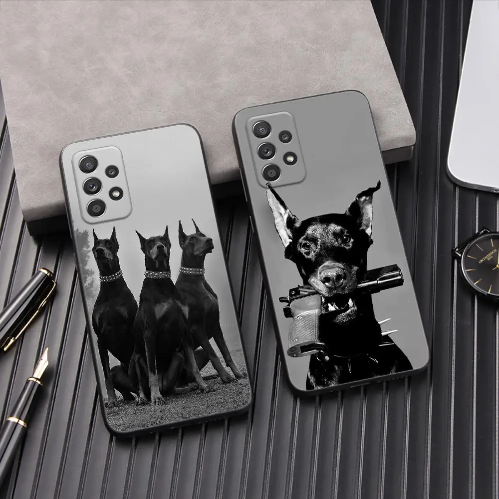 

Dachshund Doberman Black Dog Phone Cover Galaxy A53 Case For Samsung A54 A52 A52S A51 A71 A73 A72 A41 A42 A91 A32 A33 Back Cases