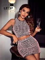 ledp womens sexy suits summer tank top and skirt sets skinny mini skirts fashion womens sexy club clothing sets skirt sets