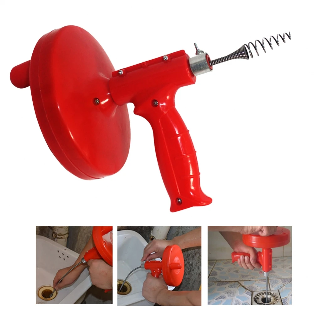 

Pipe Dredger Kitchen Bathroom Toilet Sewer Blockage Hand Tool Pipe Dredger 5M Drains Dredge Pipes Sewer Sink Cleaning Clogs