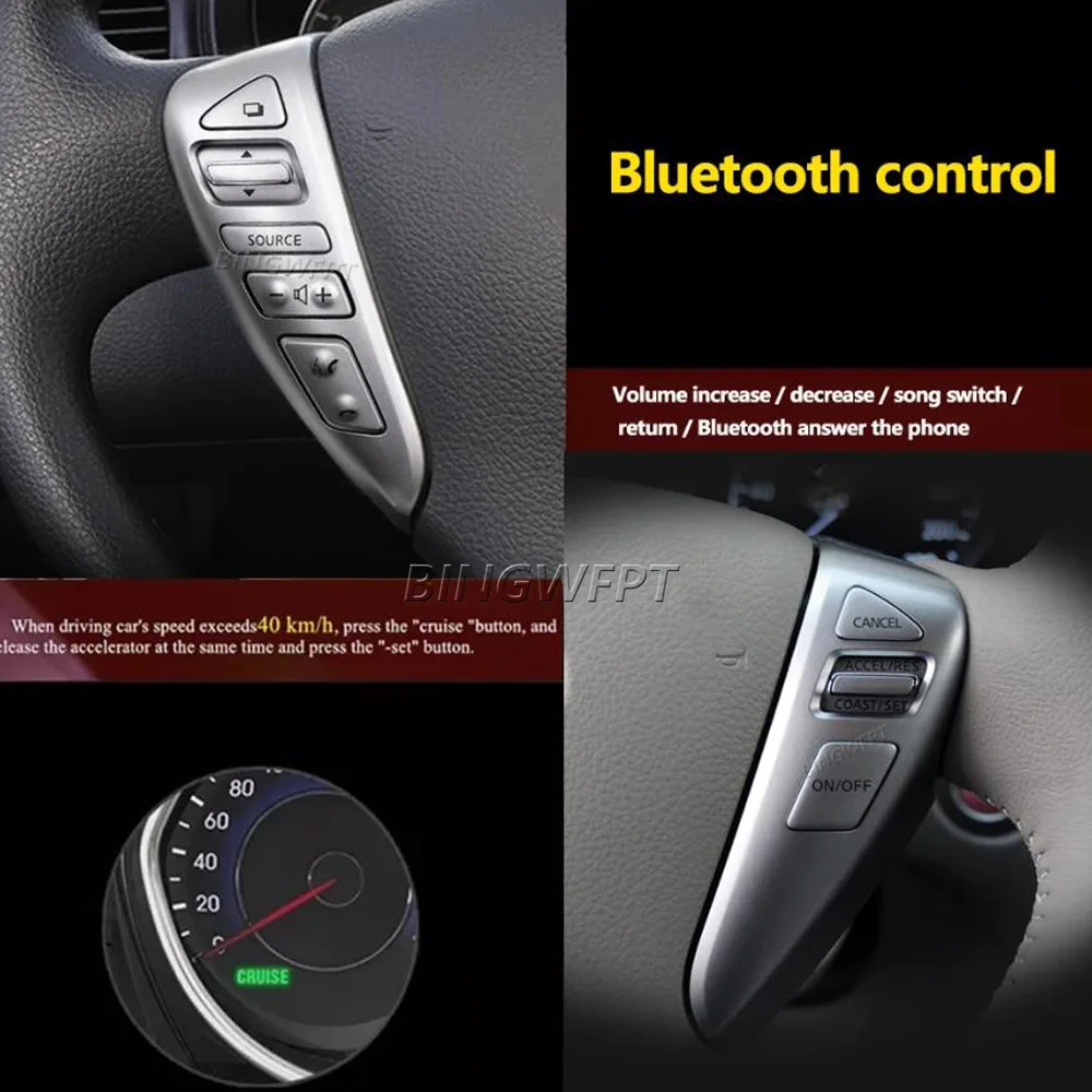 Фото Кнопки круиз-контроля на руле 25550-3DA6A для Nissan Sentra 2013-2015, Versa Note 2014-2015, автомобильные аксессуары №3
