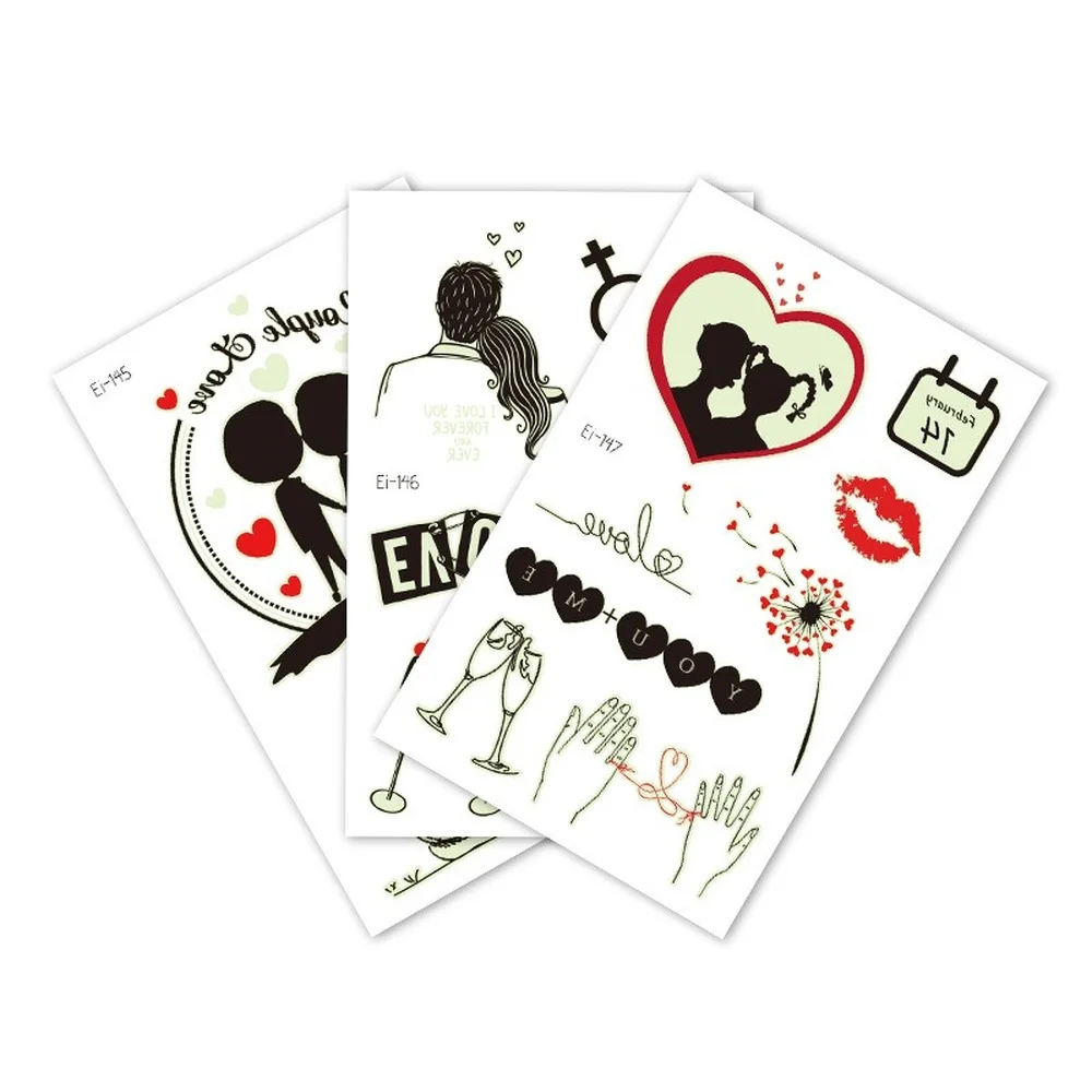 Светящийся музыкальный фестиваль детские наклейки-татуировки Мультяшные