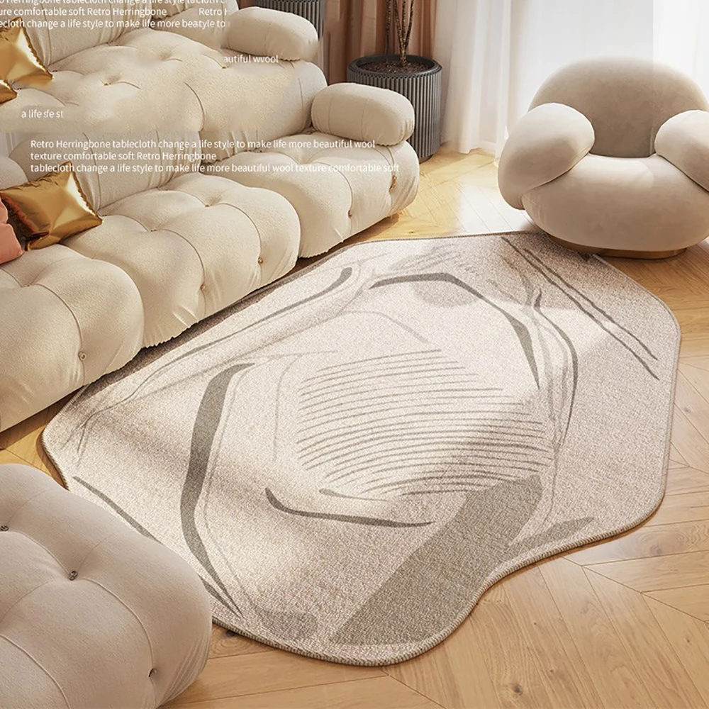 

2022 New Floor Mat Shaped Simple Wind Living Room Coffee Table Carpet Luxury Dirt Resistant Non-Slip Washable Large Area Rug