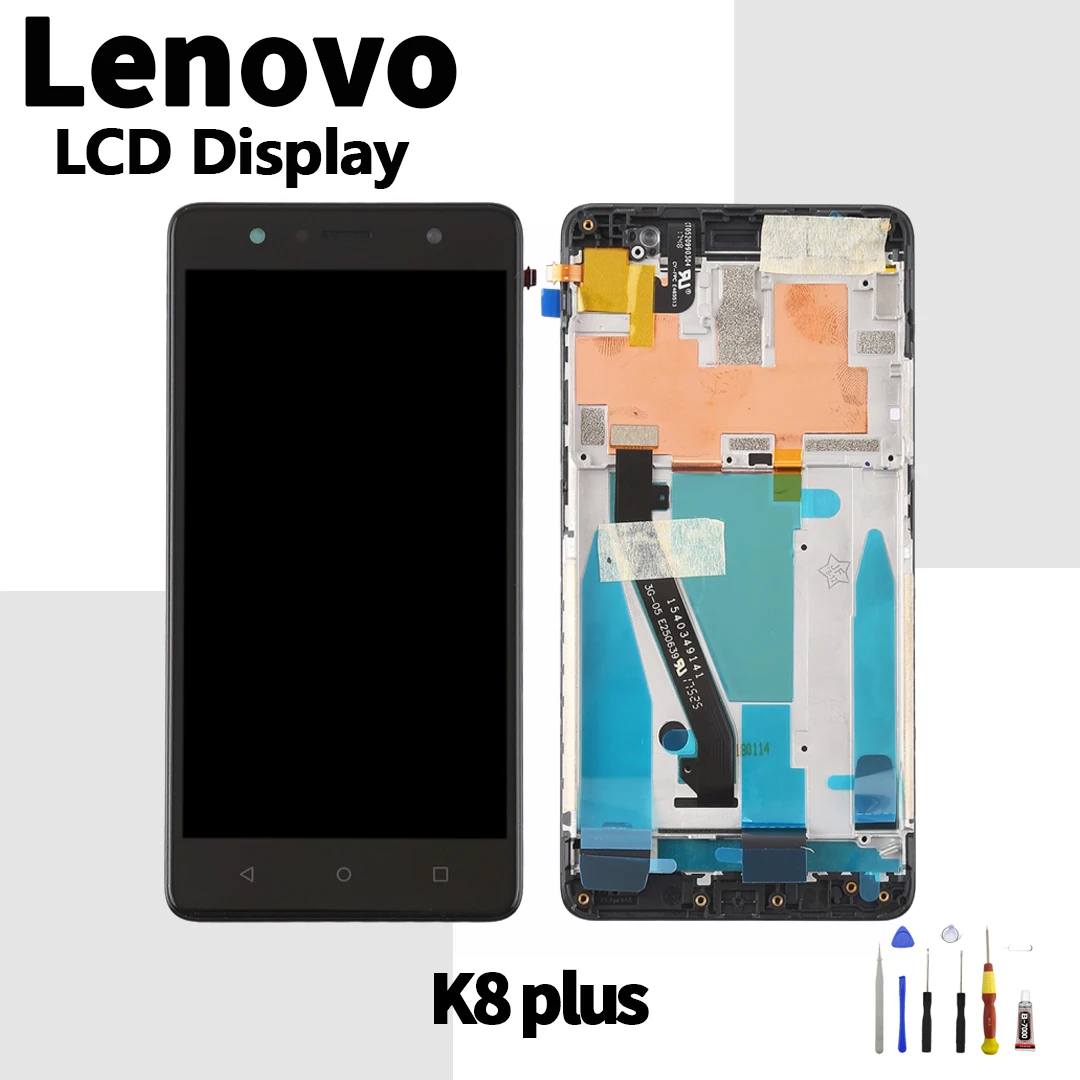 

Для Lenovo K8 Plus ЖК-дисплей сенсорный экран дигитайзер в сборе для Lenovo K8 Plus ЖК-экран с инструментами