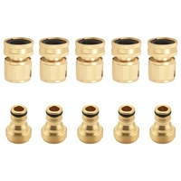 garden hose quick connectors solid brass 34 inch ght thread easy connect fittings no leak water hose male female value 5 pack