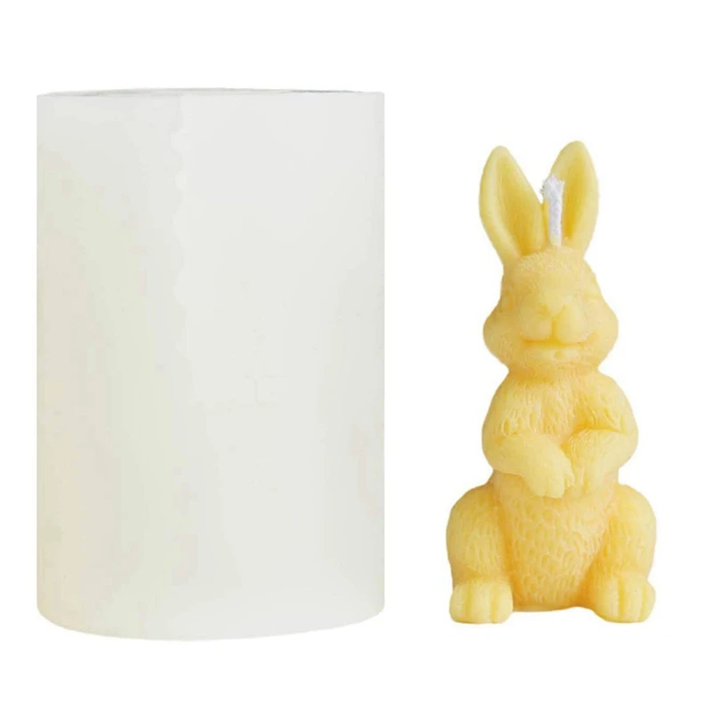 

2x 3D искусственная фотоформа для торта, Пасхальный кролик, форма для изготовления свечей, пластырь для ароматизированных свечей, форма из смолы