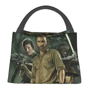 The Walking Dead Portable Lunch Box Horror Zombie TV Show Cooler Thermal Food Insulated Lunch Bag Hospital Pinic Container