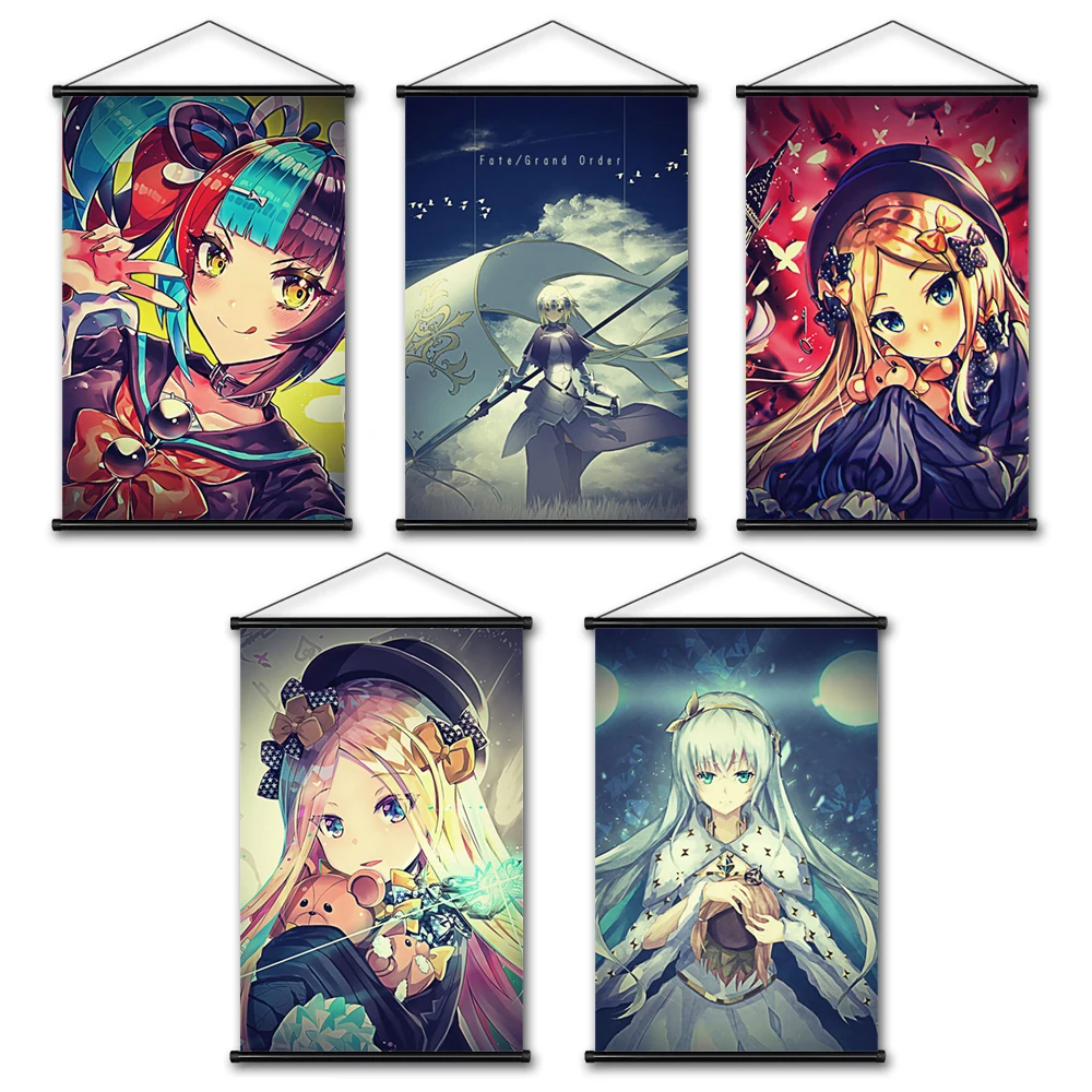 Подвесные свитки Fate Stay Night плакат из японского аниме HD Картина на холсте