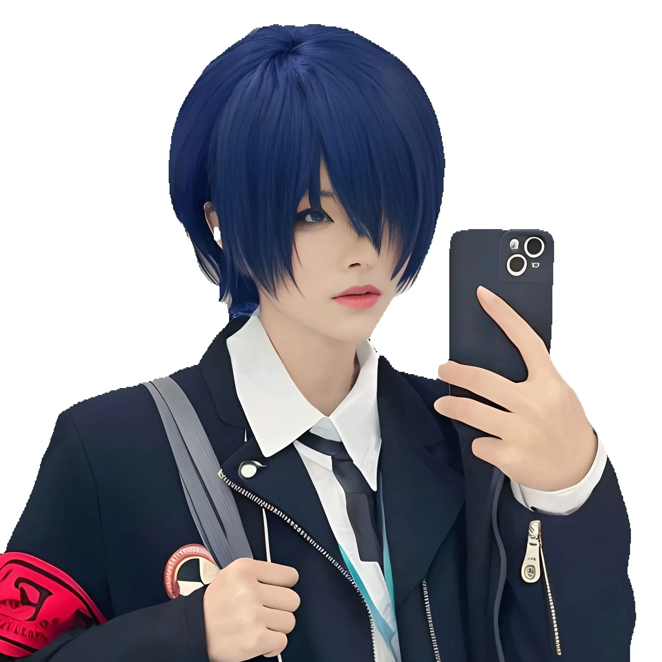 Парик для косплея игр Persona 3 Yuki Makoto смешанные волосы с короткими волосами парик