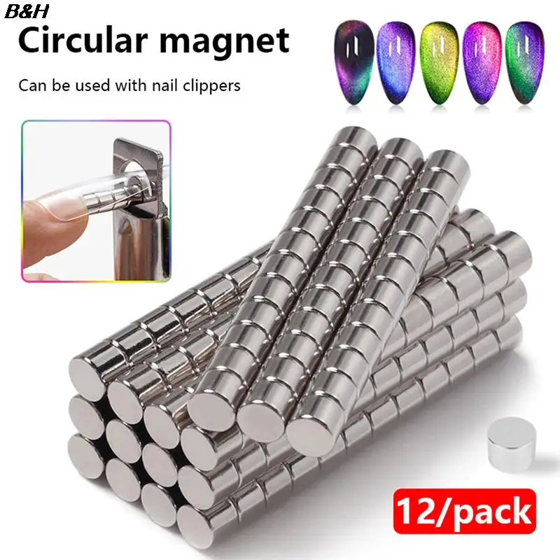 

12Pcs Magnet Nail Tool Cat Eye Magnet Nail Art Stick 3D Multi Line Strip Effect Magnetic Pen Manicure Tool