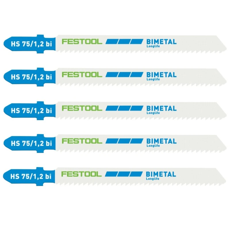FESTOOL 204270 Полотно для лобзика МЕТАЛЛИЧЕСКАЯ СТАЛЬ/СТАЙЛИ БЕСПЛАТНАЯ СТАЛЬ HS 75/1 2 BI/5
