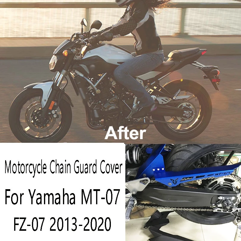 

Motorcycle Chain Guard Cover Rear Fender Tire Hugger Mudguard for Yamaha MT-07 FZ-07 2013-2020
