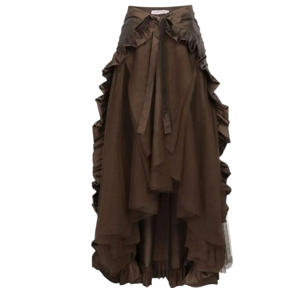 

Европейская американская Женская юбка с запахом в стиле стимпанк, готическая юбка с оборками в стиле Виктории, Пиратская юбка, юбки в стиле юбки, одежда в готическом стиле