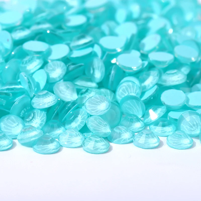 Бирюзовые Стеклянные Стразы Искусственный Муассанит Клейкая Плоская Задняя