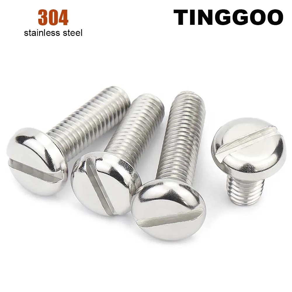 

2/5/10/20/25/50 шт./лот M1.6 M2 M2.5 M3 M4 M5 M6 M8 M10 GB67 304 A2-70 Болт с круглой головкой из нержавеющей стали с прорезями