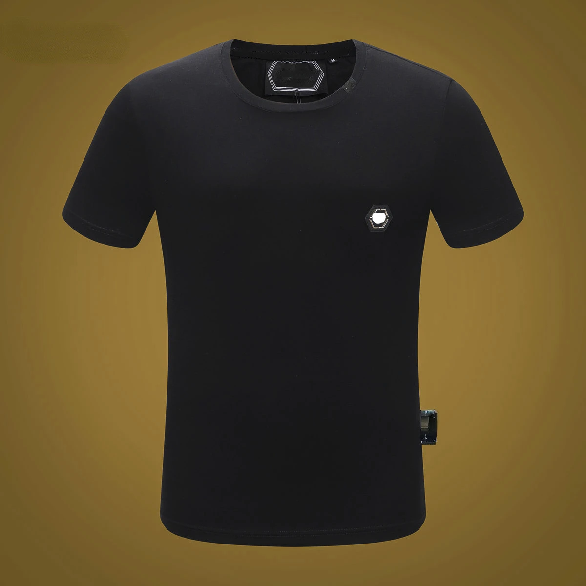 

Europe station 2022 summer new men's short sleeved T-shirt trend letter printed pure cotton top bottom shirt