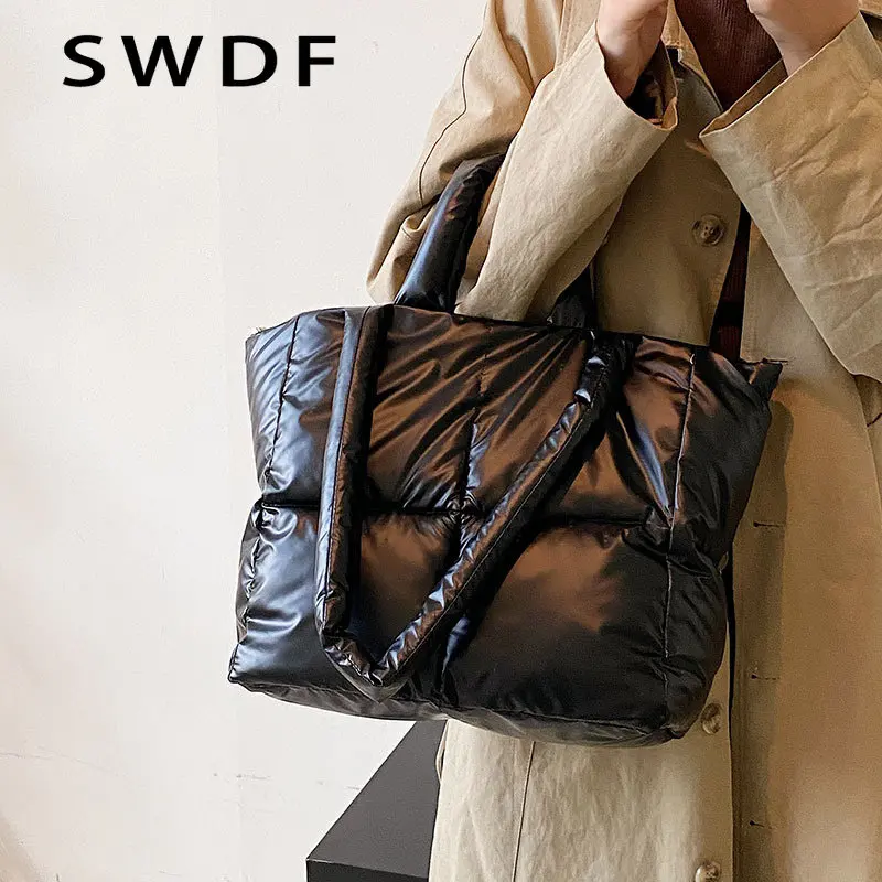 

SWDF 2022 новая хлопковая женская сумка, простые вместительные сумки, однотонные мягкие Наплечные женские сумки-мессенджеры, женская сумка