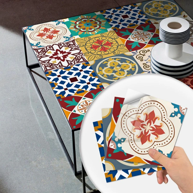 

The Simulation of 3 D Ceramic Tile Adhesive Stickers Kitchen Toilet Waterproof Wear-resistant PVC European-style Tile Wallpaper