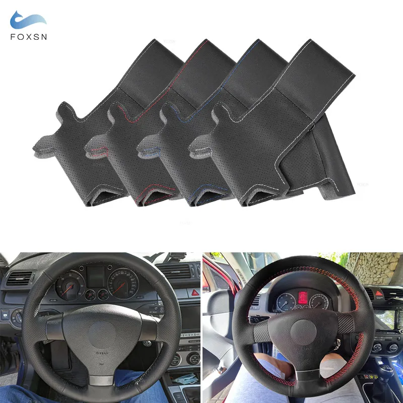 

Perforated Microfiber Leather Car Styling Steering Wheel Cover Trim For VW Golf 5 Jetta MK5 Passat B6 Tiguan 2007-2010