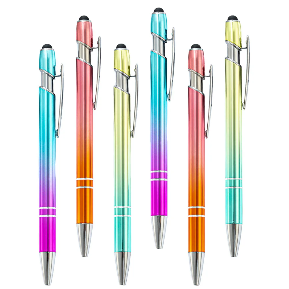 

6 шт. многофункциональная ручка для письма для ежедневного использования, офисные ручки, школьная алюминиевая портативная шариковая ручка с человеческим телом