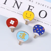 new alloy brooch creative small flower smiley balloon shape paint badge clothes accessories lapel pin