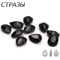 ctpa3bi jet 10pcs glass crystal rhinestones 5a quality diy ornament accessories beads pointback nail art decorative stones