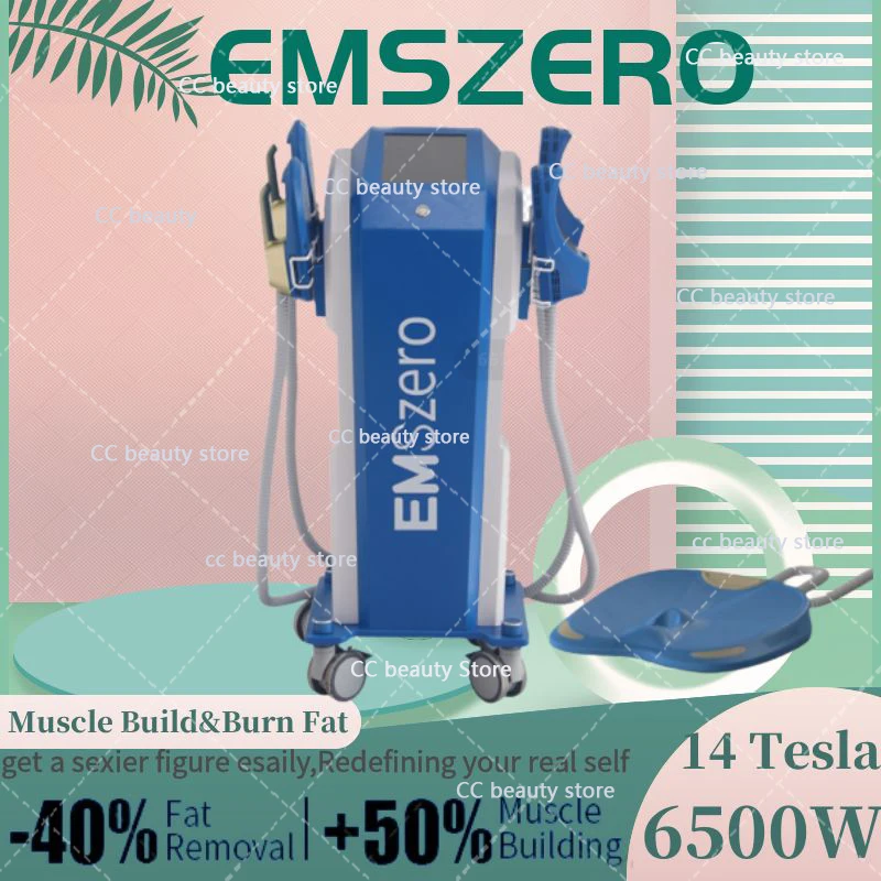 

EMSzero Neo 6500w 14 Tesla EMS Muscle body sculpting EMSlim Machine 4 Handles RF and Pelvic Stimulation Pad Optional