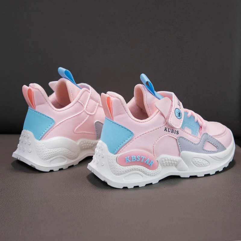 2023 Kids Sneakers Girls School Casual Shoes Outdoor Breathable Running Shoes Light Soft Tenis Pink Non-slip Children Shoes enlarge