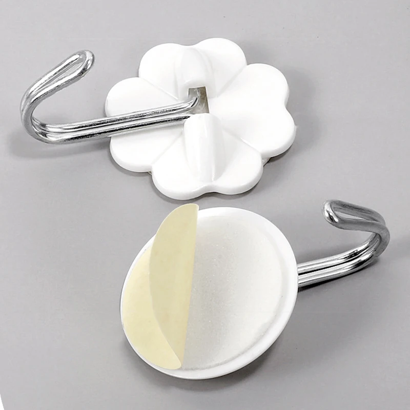 

5pcs White Wall Hooks Hangers Self Adhesive Door Wall Hangers Hooks Suction Heavy Load Rack for Kitchen Bathroom Accessories