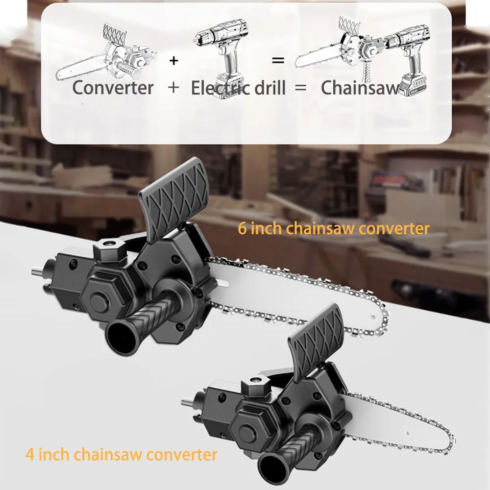 Портативная пила для обрезки цепной пилы 6-дюймовый преобразователь