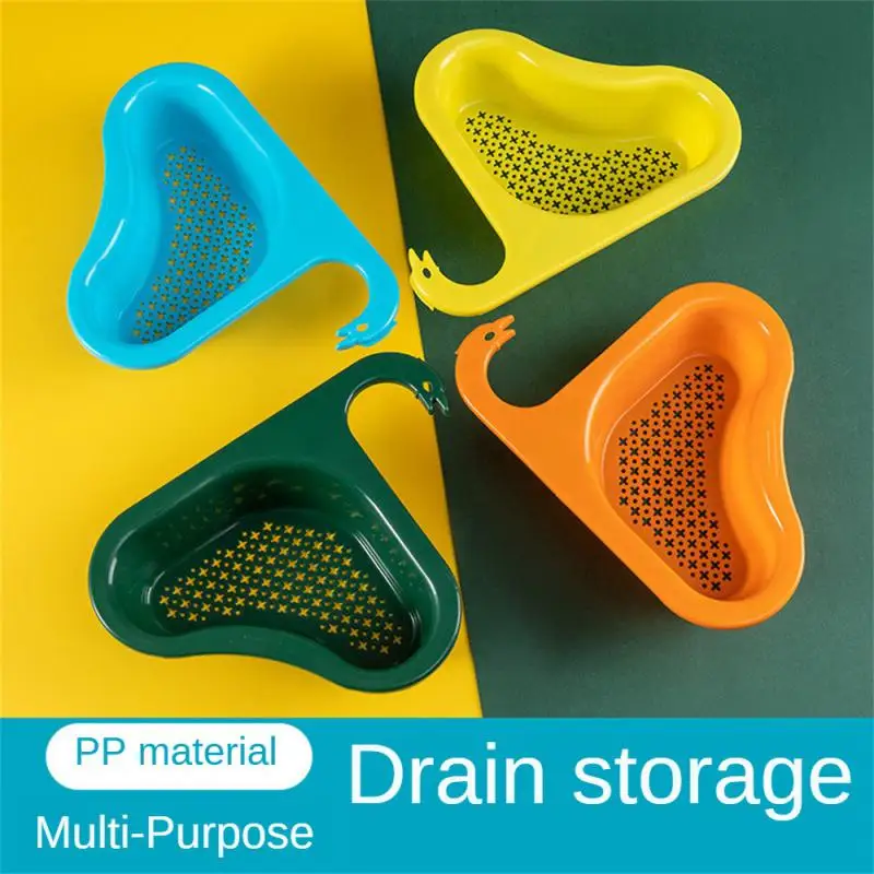 

Kitchen Sink Drain Basket Organizer Faucet Holder Strainer Food Garbage Colanders Draining Shelf Organization Accessories