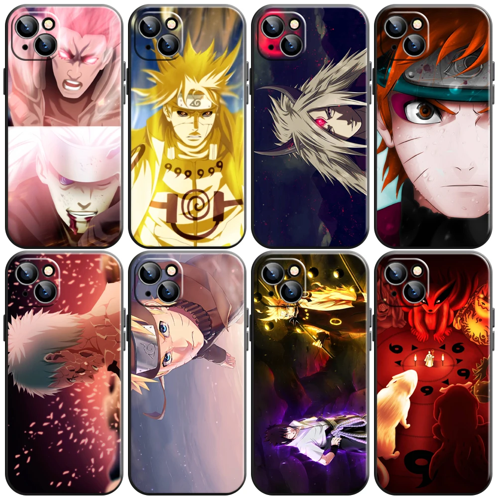 

Japan NARUTO Anime Phone Case For iPhone 11 13 12 Pro Max 12 13 Mini X XS XR MAX SE 6 7 8 Plus Back Black Soft Silicone Cover