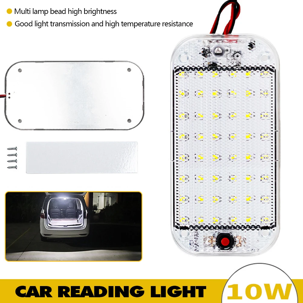 

48 LED Panel Light Car Interior Reading Lamp High Brightness Cabin Lights for Van Truck RV Boat Camper Lights Strip 12V-24V