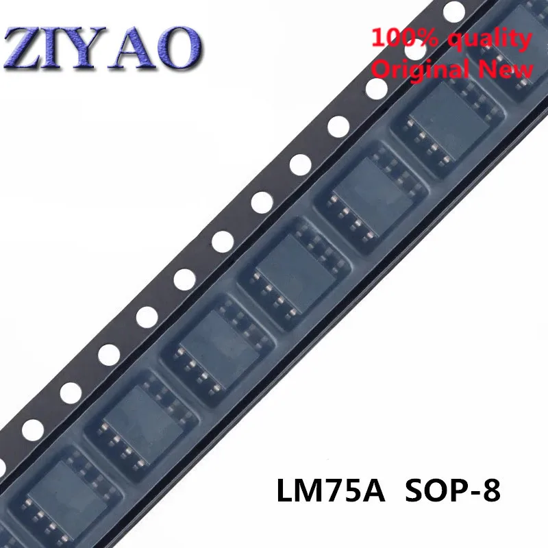 Цифровой датчик температуры LM75 LM75A LM75AD SOP-8 IC, 5 шт.