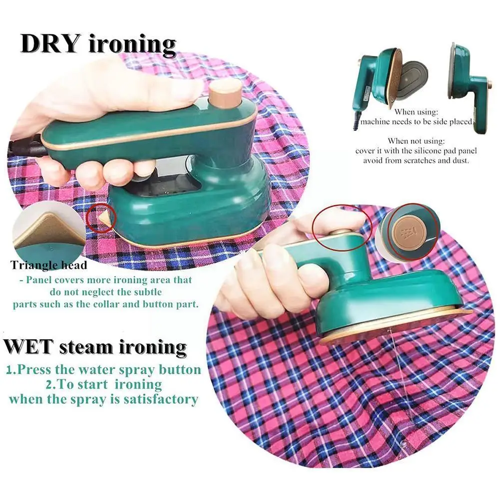 

Multi-angle Mini Steam Iron Handheld Wet And Dry Double Steam Portable Home Hot Generator Travelling Steamer Garment E7r8