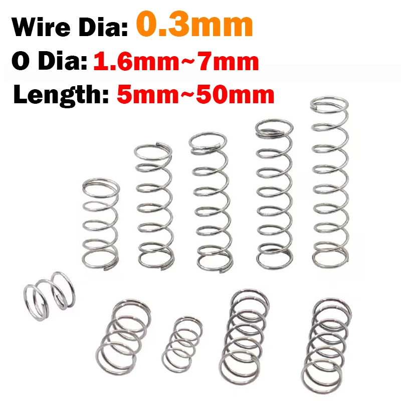 

Пружины сжатия из нержавеющей стали 10 шт.