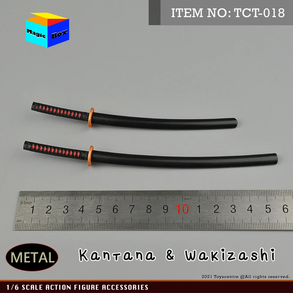 

ToysCentre TCT-018 1/6 Samurai Knife Two Piece Set Kantana Wakizashi Metal Model Doll Accessories For 12in Soldier Action Figure