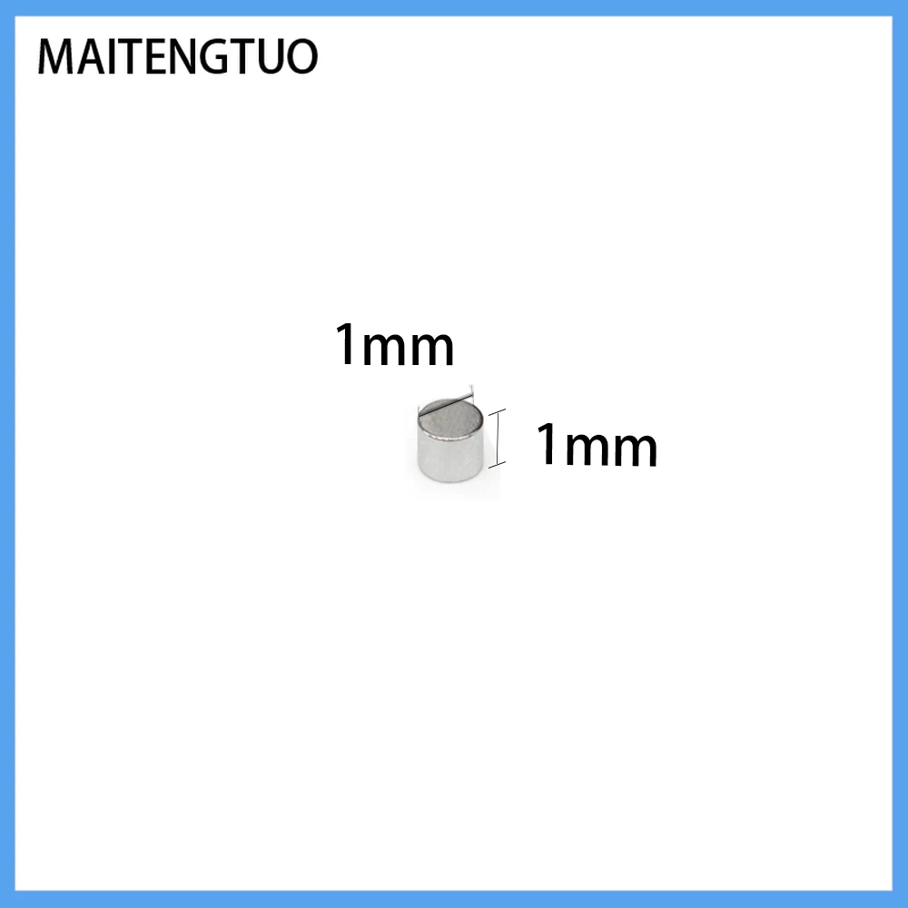 

5-1000 Pieces 1x1mm Round Rare Earth Neodymium Super Magnet NdFeB Magnet Refrigerator Door Sound Field Electronics Hot Sale 2022