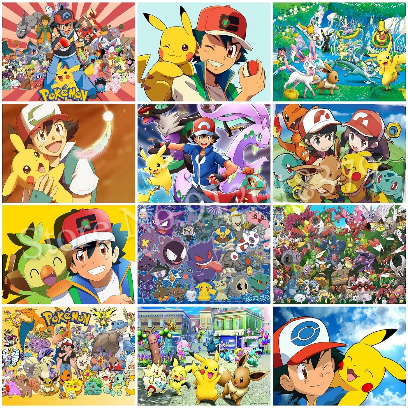 Набор для алмазной вышивки Пикачу Покемон 5D |